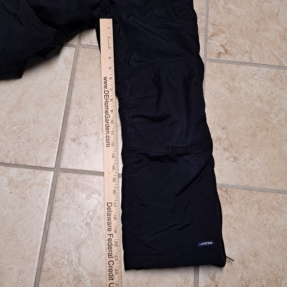 Lands' End Black Snow Bib Pants EUC Size 8 - Picture 12 of 16